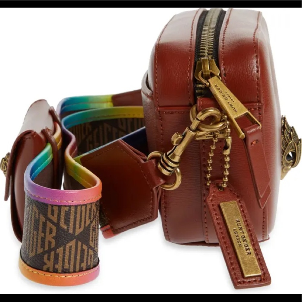 KURT GEIGER LONDON Shoreditch Rainbow Strap Camera Bag - Picture 9 of 9